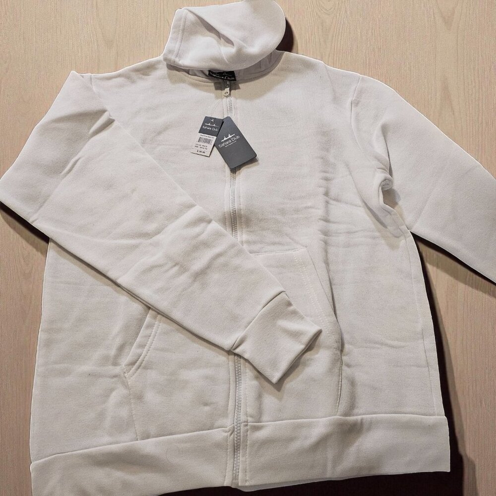 Sahara club hoodie jacket for men color‎ white size M-L